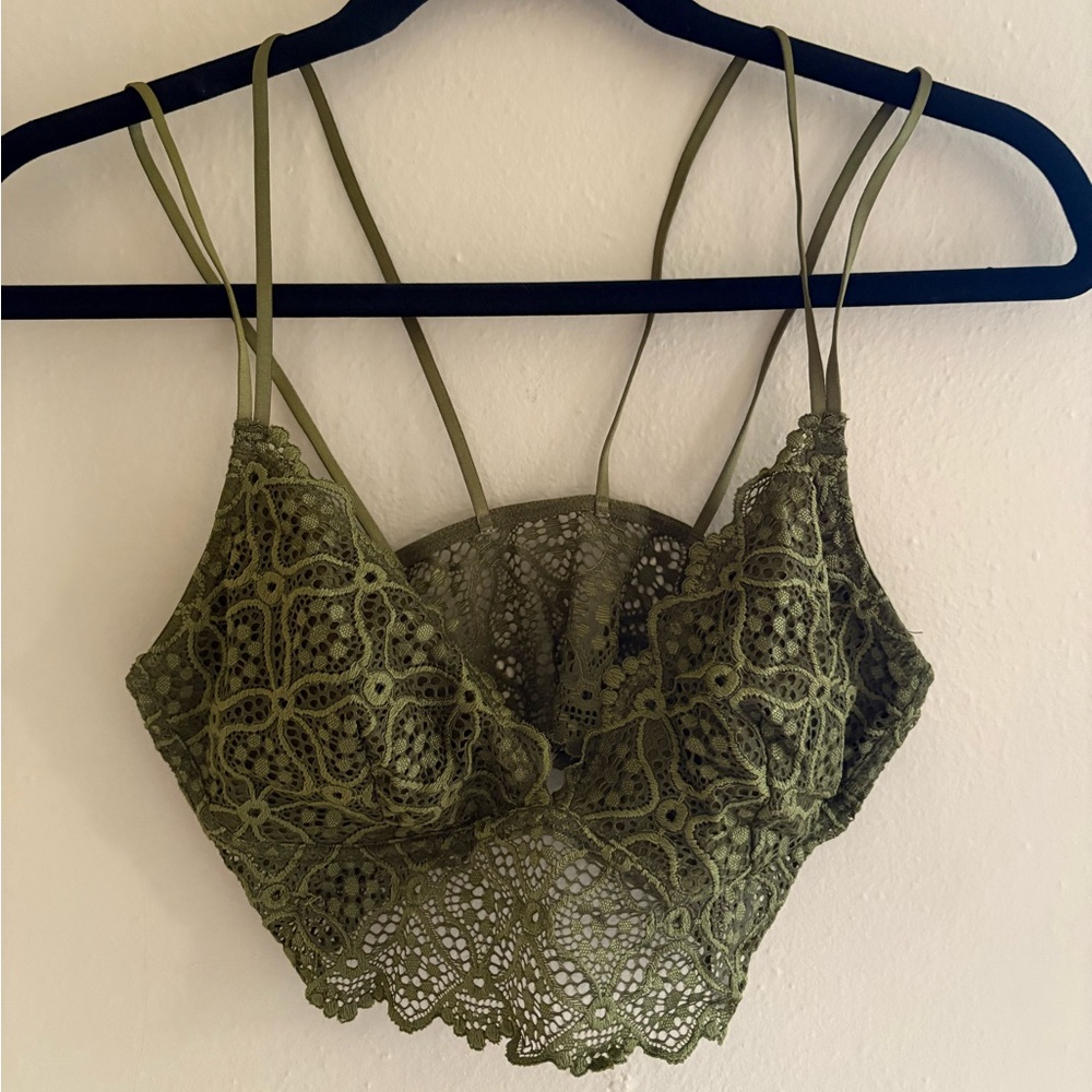 Auden Olive Lace Bralette